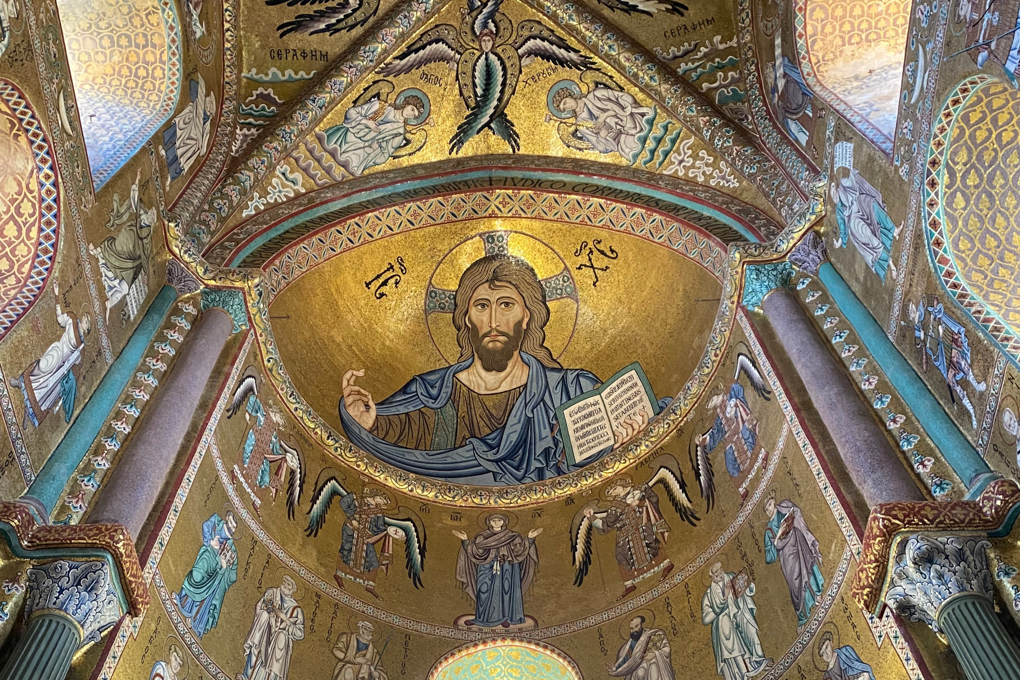 I mosaici del Pantocratore tornano a risplendere, inaugurata la nuova illuminazione